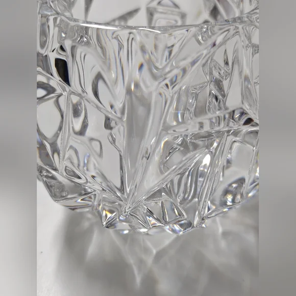 Tiffany & Co Candle Holder Rock Hand Cut Crystal Pattern Votive Tea Light 3"H - Picture 3 of 5